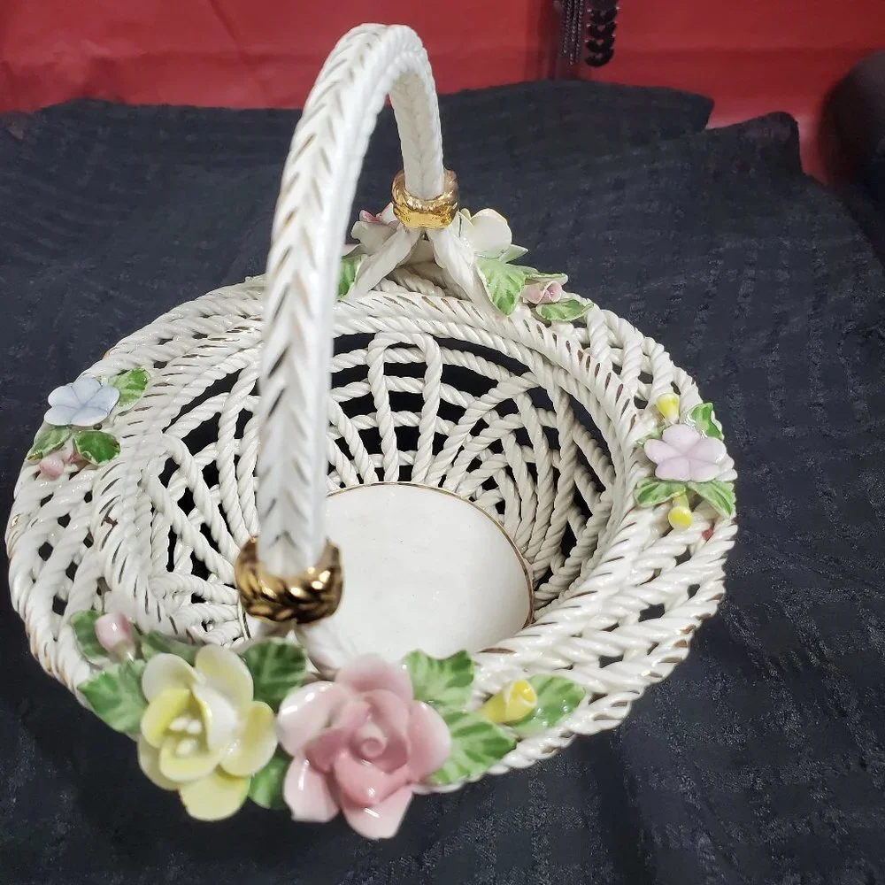 Levante Spain Porcelain Basket